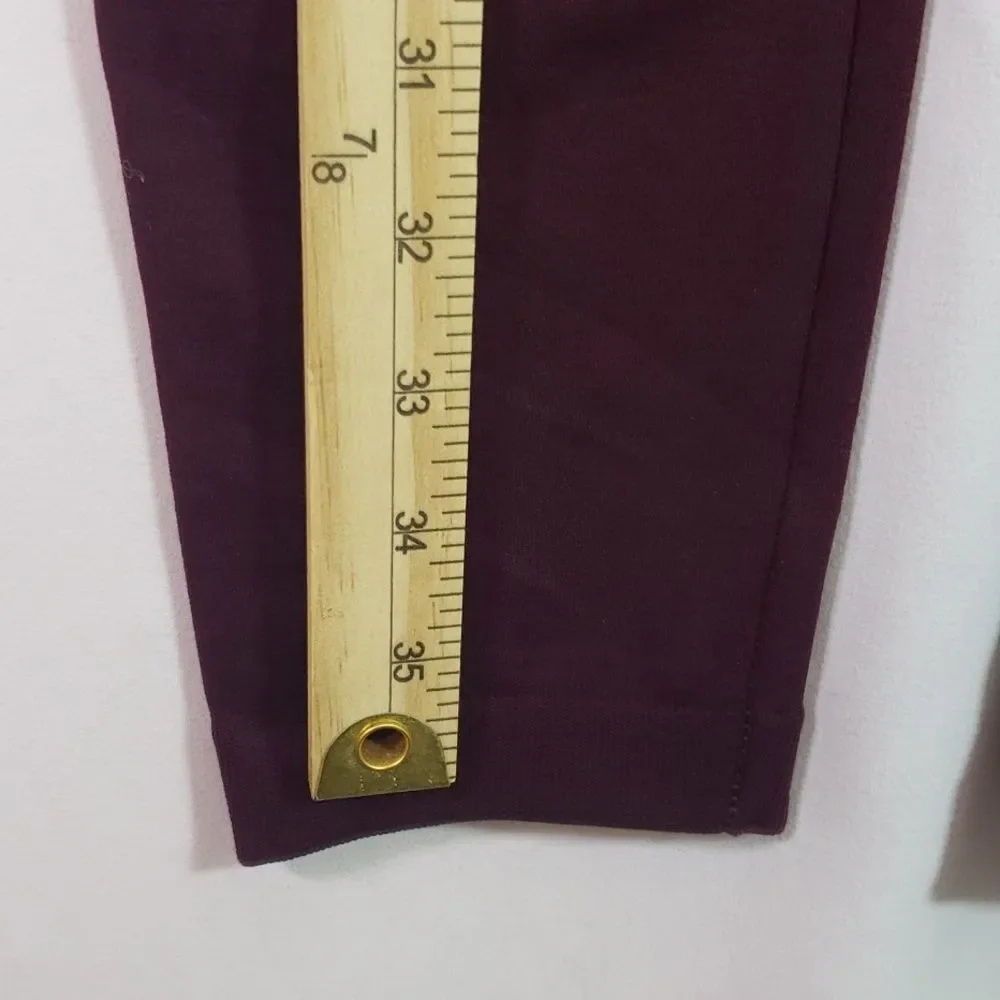 Sofra Long Free Size Burgundy Leggings (AF) - Picture 6 of 8